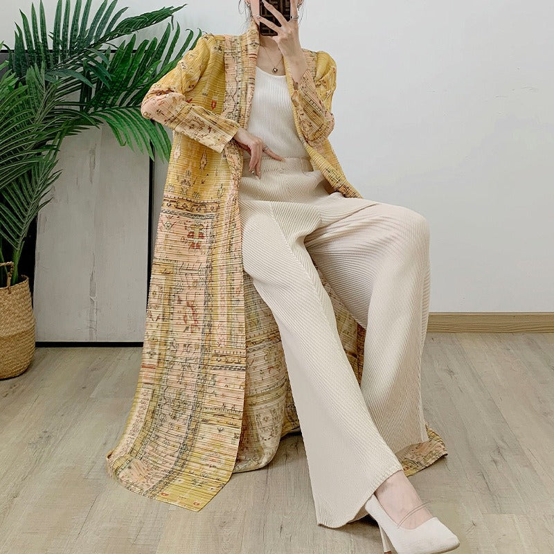 Goldene Orientalische Kaftan-Robe - Luxus Abaya im arabischen Still
