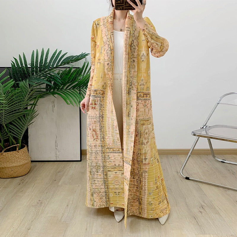 Goldene Orientalische Kaftan-Robe - Luxus Abaya im arabischen Still